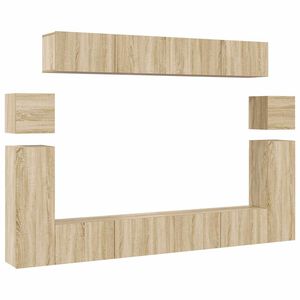 vidaXL Ensemble de meubles TV 8 pcs Ch&ecirc;ne sonoma Bois d'ing&eacute;nierie