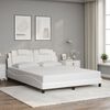 vidaXL Cadre de lit Viana sans matelas blanc 152x203 cm similicuir