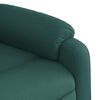 vidaXL Fauteuil inclinable de massage vert fonc&eacute; tissu