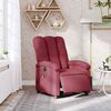 vidaXL Fauteuil de massage inclinable électrique rouge bordeaux tissu