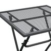 vidaXL Ensemble &agrave; manger de jardin 3 pcs Maille M&eacute;tal Anthracite