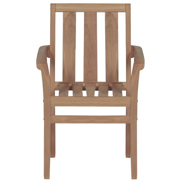 vidaXL Chaises de jardin lot de 2 et coussins vert Bois de teck massif