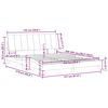 vidaXL Cadre de lit sans matelas Hanko gris fonc&eacute; 152x203 cm velours