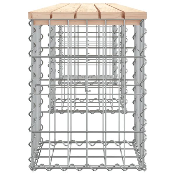 vidaXL Banc de jardin design de gabion 203x31x42 cm bois massif de pin