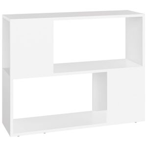 vidaXL Meuble TV Blanc 80x24x63 cm Bois d'ing&eacute;nierie