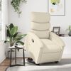 vidaXL Fauteuil inclinable crème similicuir