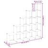 vidaXL Cubes de rangement 15 pcs Transparent PP