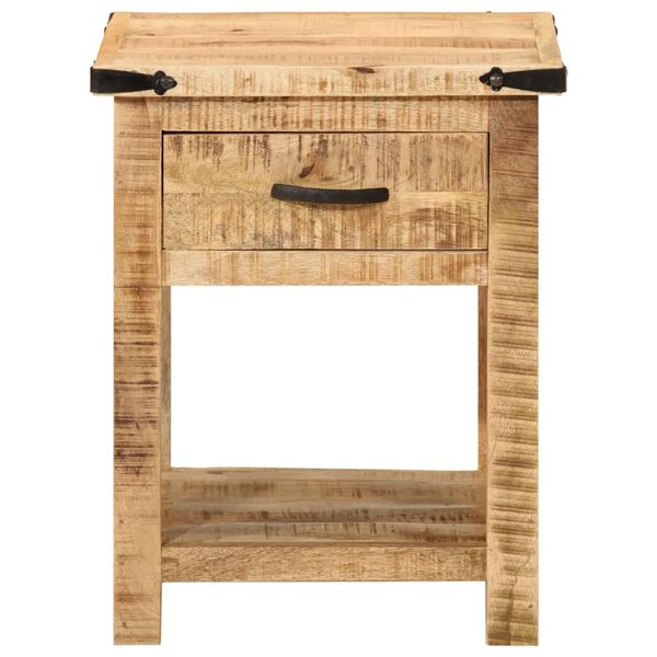 vidaXL Table de chevet 40x40x50 cm bois de manguier massif