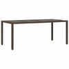 vidaXL Ensemble de bistro de jardin 9 pcs coussins marron poly rotin