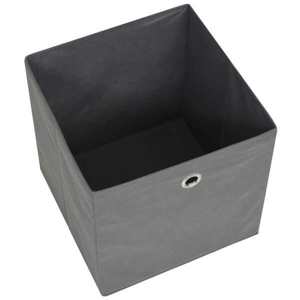 vidaXL Boîte de rangement 4 pcs Tissu non-tissé 32x32x32 cm Gris