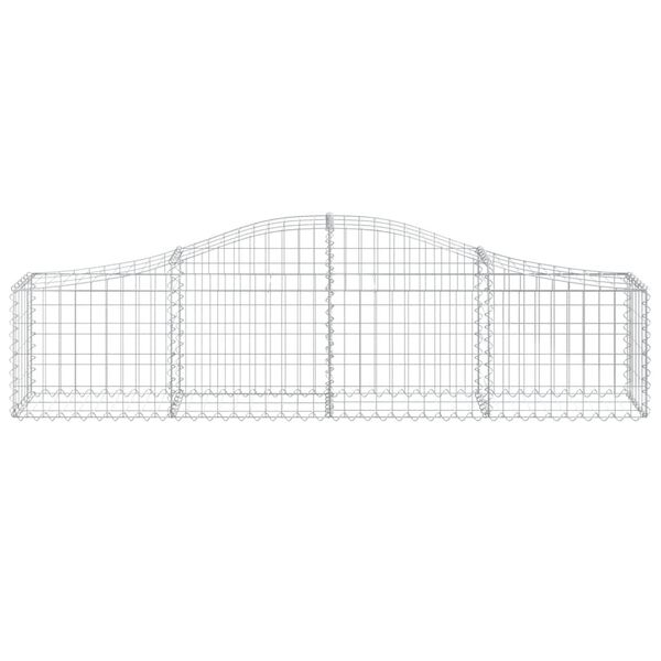 vidaXL Panier de gabions arqu&eacute; 200x30x40/60 cm Fer galvanis&eacute;