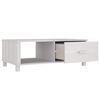 vidaXL Table basse HAMAR Blanc 100x55x35 cm Bois massif de pin