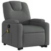 vidaXL Fauteuil inclinable de massage gris foncé tissu