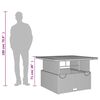 vidaXL Table de jardin beige 110x110x71 cm résine tressée bois acacia