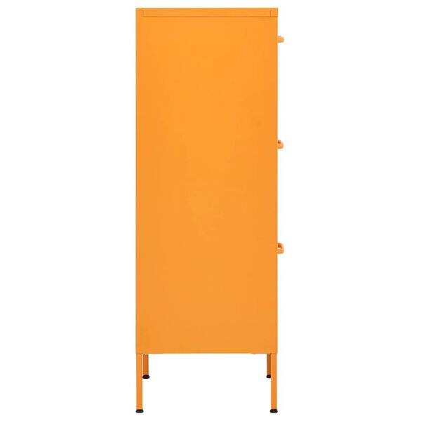 vidaXL Armoire de rangement Jaune moutarde 42,5x35x101,5 cm Acier