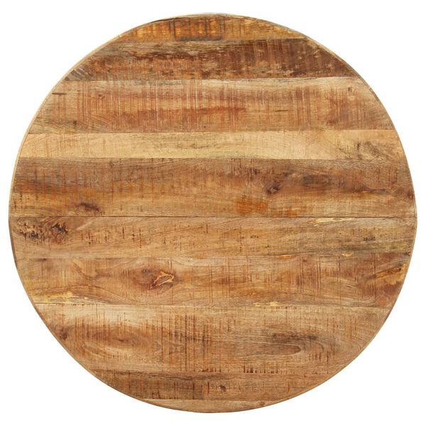 vidaXL Table &agrave; d&icirc;ner ronde 100x100x75 cm Bois de manguier brut