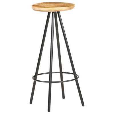 vidaXL Tabourets de bar lot de 2 bois de manguier brut