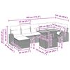 vidaXL Ensemble de canap&eacute; de jardin avec coussin 8 pcs Noir et bleu
