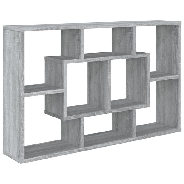 vidaXL Étagère murale Sonoma gris 85x16x52,5 cm Bois d'ingénierie