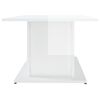 vidaXL Table basse blanc brillant 102x55,5x40 cm bois d'ing&eacute;nierie