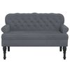vidaXL Banc avec dossier gris foncé 119,5x64,5x75 cm velours