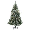 vidaXL Sapin de No&euml;l artificiel articul&eacute; 300 LED et boules 210 cm