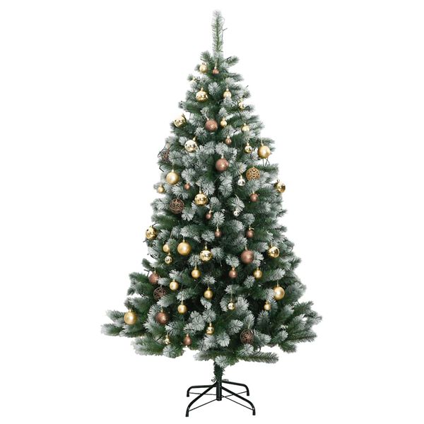 vidaXL Sapin de No&euml;l artificiel articul&eacute; 300 LED et boules 210 cm