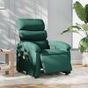 vidaXL Fauteuil inclinable de massage &eacute;lectrique vert fonc&eacute; tissu