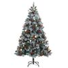 vidaXL Sapin de No&euml;l artificiel articul&eacute; 300 LED et boules 180 cm