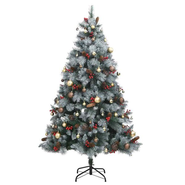 vidaXL Sapin de No&euml;l artificiel articul&eacute; 300 LED et boules 180 cm
