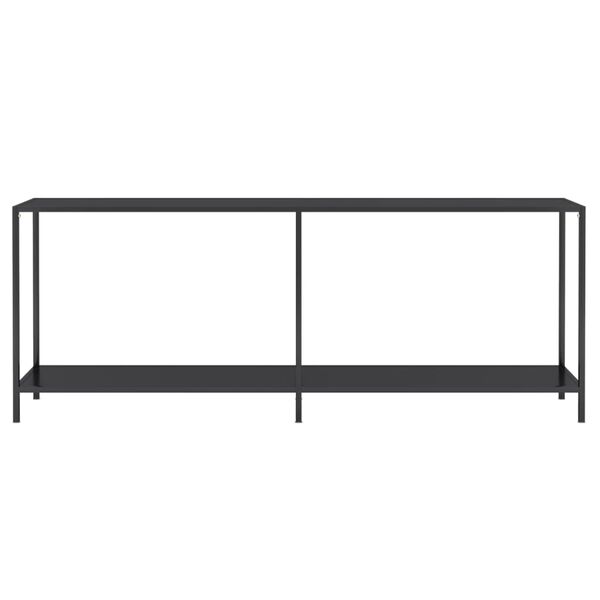 vidaXL Table console Noir 200x35x75,5 cm Verre tremp&eacute;