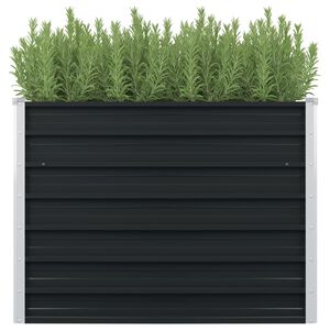 vidaXL Jardini&egrave;re sur&eacute;lev&eacute;e Anthracite 100x100x77 cm Acier galvanis&eacute;