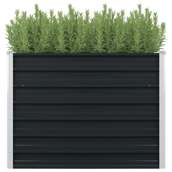 vidaXL Jardini&egrave;re sur&eacute;lev&eacute;e Anthracite 100x100x77 cm Acier galvanis&eacute;
