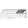 vidaXL Cage &agrave; poules 3 pcs Argent&eacute; 600 x 200 x 200 cm Acier et PE