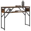 vidaXL Table console avec &eacute;tag&egrave;re ch&ecirc;ne fum&eacute; 105x30x75 cm