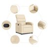 vidaXL Fauteuil inclinable cr&egrave;me tissu