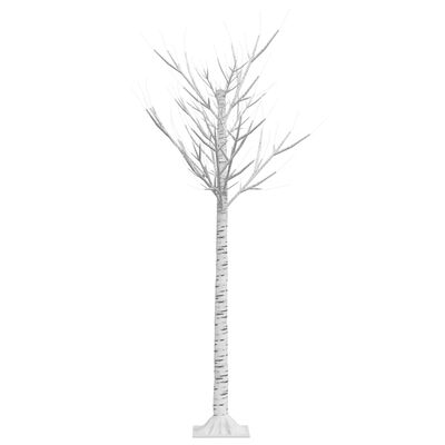 vidaXL Sapin de Noël 156 LED blanc chaud Saule 1,5 m Int/Ext