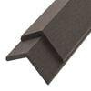 vidaXL Corni&egrave;re de terrasse 5 pcs WPC 170 cm Marron fonc&eacute;