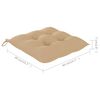 vidaXL Chaises de jardin lot de 2 et coussins beige Bois teck massif