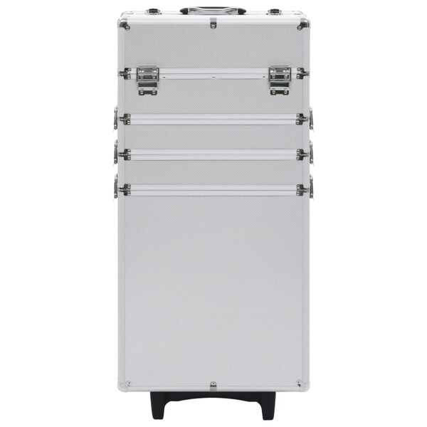 vidaXL Chariot de maquillage Aluminium Argenté