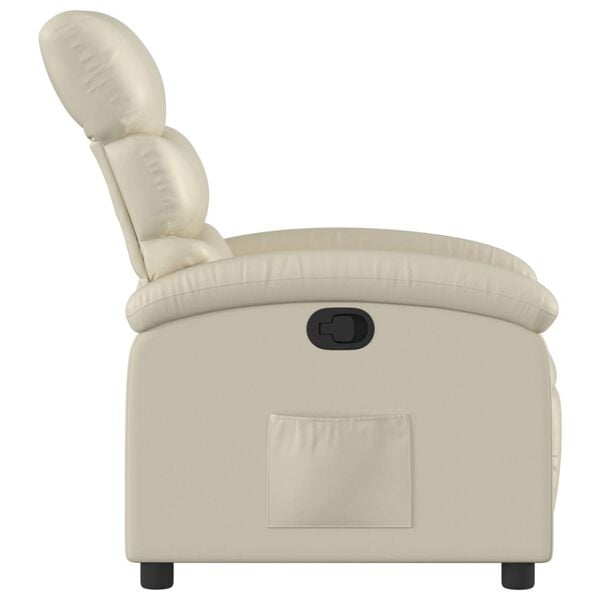 vidaXL Fauteuil inclinable en similicuir crème