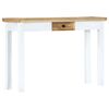vidaXL Table console Blanc et marron 110x35x75 cm Bois manguier massif