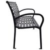 vidaXL Banc de jardin Noir 116 cm Acier et WPC