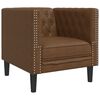 vidaXL Ensemble de canap&eacute; Chesterfield et traversins 3 pcs marron