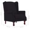 vidaXL Fauteuil inclinable noir tissu