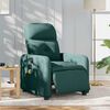 vidaXL Fauteuil inclinable de massage &eacute;lectrique vert fonc&eacute; tissu