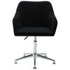 vidaXL Chaise pivotante de bureau Noir Tissu