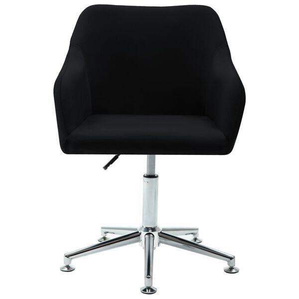 vidaXL Chaise pivotante de bureau Noir Tissu