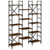 vidaXL Biblioth&egrave;que ch&ecirc;ne fum&eacute; 127,5x28,5x172,5 cm bois d'ing&eacute;nierie