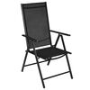 vidaXL Chaises pliables de jardin lot de 2 Aluminium et textilène Noir